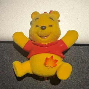 Yellow Bear Brooch with Red Shirt